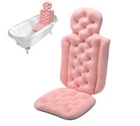 Bathtub Pillow - Ergonomic Neck Head Support, Breathable Mesh SPA Cushion with Sturdy Suction Cups, Quick Dry Fabric Relaxation, Ideal for Deep Soaking Tubs Home Bathroom Comfort