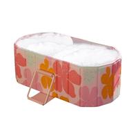 Bathtub, Soaking Tub, Portable Bath Bucket, Compact Design, Large Insulated Ice Spa and Recovery Tub with Thermal Layer for Outdoor Relaxation, Gold/Pink