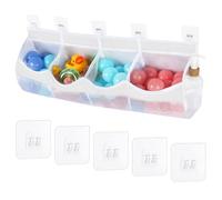 Bathtub Toy Organizer, Bathroom Storage, 4 Compartment Space Saving Bag, Easy Access Design, Ideal for Home, Pool, Park, Daycare, Bath Time, Toy Organization, 27.56x8.07x6.3 inches