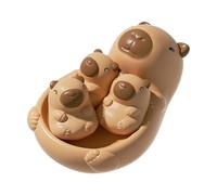 Bathtub Toys, Child-Mother Capybara Floating Tub Toy, 4.72x6.89x3.15 Inches, Interactive Water Play with Soft Sturdy Material, Ideal for Kids, Shower, Pools, Beach, Bath Time Fun