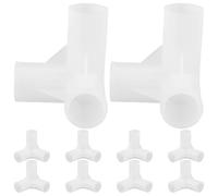 BATHVEVE 10 Conectores de Varilla para Armario de Plástico Blanco, Diámetro Interior 13 Mm, Conector de Barra Multiusos para Soluciones Versátiles de Almacenamiento en Closet