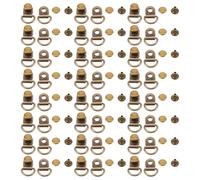 BATHVEVE 100 Juegos Ganchos y Remaches para Cordones de Botas de con Anilla en D de Acero Inoxidable con Seguridad Mejorada y Reducción de Riesgos para Senderismo y Escalada