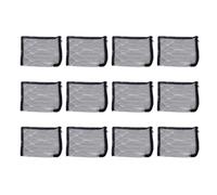 BATHVEVE 12 Bolsas de Filtro de Malla de Nylon Negro 25x40 Cm Cierre de Cordón Reutilizables para Acuarios y Estanques de Jardín