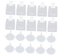 BATHVEVE 1juego Bolsas De Viaje Rellenables De Portátiles Para Lociones y Cosméticos Embudos Para Acondicionador Champú y Gel De Ducha Para Uso Familiar y Excursiones