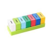 BATHVEVE 1juego Contenedor De Almacenamiento Práctico Para Pastillero Portátil De Compartimentos Organizador Semanal Ligero Para Viajes y Uso Diario Verde