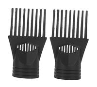 BATHVEVE 2 Difusores Cepillo para Secador de Pelo en Plástico Negro, Accesorios para Alisar y Desenredar Cabello, Secado Rápido y Cuidado sin Daño