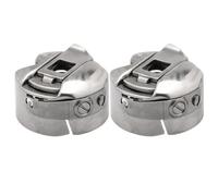 BATHVEVE 2 Fundas de Caja de Bobina de Acero para Máquina de Coser, Reemplazo Duradero Que Previene Enredos, Color Plata para Uso en Máquinas Industriales