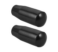 BATHVEVE 2 Fundas de Plástico Negro para Manijas de Estufa Diseño Moderno, Repuestos Aplicables para Puertas de Chimenea y Accesorios de Cocina Hogar