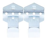 BATHVEVE 2 Ganchos de Acero para Tableros Perforados Plata, Resistentes para Organizar y Gestionar Herramientas en Pegboards, Ideales para Optimizar Espacio