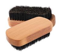 BATHVEVE 2 Piezas Cepillo Para Barba De Cerda De Jabalí Cepillo Facial De Madera Para Hombres Para Peinar Barba y Bigote Zapatos