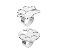 BATHVEVE 2 piezas Paleta de Manicura Ajustable para de Esmaltes Anillo de Diseño Creativo para Pintura de Uñas Compatible Dedos para Colores Personalizados y Accesorios de Nail Art