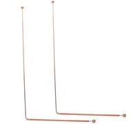 BATHVEVE 2 Varillas de Radiestesia de Cobre Dorado, Herramienta de Detección Flexible para Encontrar Criptas, Varillas Espirituales Portátiles para Adivinación