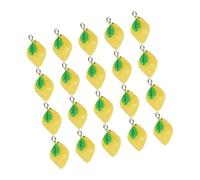 BATHVEVE 20piezas Colgantes De Limón De Resina Para Fabricación De Joyería Accesorios De Joyería Diy Charm De Fruta Para Pulseras y Collares Adornos De Verano Diseño Atractivo y