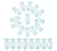 BATHVEVE 30 Clips Metálicos Azules Forma de Pez, Creativos y Versátiles para Organizar Documentos en Entornos Profesionales y Proyectos Escolares