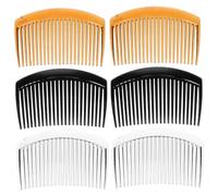 BATHVEVE 36piezas Peines Laterales para Peinar Cabello Fino Peinetas de Plástico Negro Transparente y Tortuga para Sujetar el Cabello de Mujer Fiesta