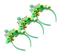 BATHVEVE 3piezas Diademas De Tres Para Día De San Patricio Accesorios De Fiesta Diseño De Trébol Diademas Festivas Para Celebraciones Para Fiestas Irlandesas