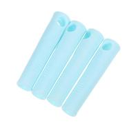 BATHVEVE 4 Piezas Mango de Broom Handle Grip Antideslizante para Mop End Cap Repuesto para Mangos de Escoba de Color Azul con Orificio de para Almacenamiento