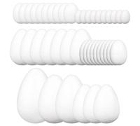 BATHVEVE 43 Huevos de Poliestireno Blancos para Manualidades Diy, Ligeros y Portátiles, Forma de Huevo para Ambientación de Pascua y Ambiente Festivo