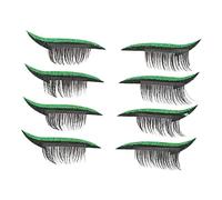 BATHVEVE 4pares Delineador De Ojos y Pestañas Postizas Calcomanía De Delineador De Ojos Pegatina De Para Mujer Resistentes Al Agua Fácil Para Maquillaje Diario