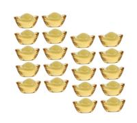 BATHVEVE 50 Piezas Adorno De De Oro De La Suerte Estatuilla De La Prosperidad De Feng Shui Yuan Cristales Colgantes para Afortunado Poder Real Pequeño Yellow Citrino