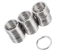 BATHVEVE 50 Piezas Llavero de Acero Inoxidable Plata para Manualidades Anillos Partidos Circulares, Resistente y Seguro para Proyectos DIY en Temporada de Graduación