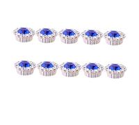 BATHVEVE 50piezas Adorno De Flores De Abs Para Manualidades Forma De Flor Embellecedores Para Decoración De Tocados y Accesorios Color Azul