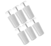 BATHVEVE 6 Topes Fáciles de Instalar y Operar de Aluminio y Plástico Pack de 6 Piezas Color Blanco para Persianas Enrollables Ideales para Ventanas en Casa u Oficina