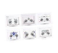 BATHVEVE 6hojas Pegatinas De Gemas Brillantes Joyas Faciales Pegatinas De Gemas