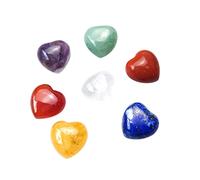 BATHVEVE 7 piezas Conjunto Piedras de Chakra Forma para y Sanación Energética Decoración de Cristales Naturales para Energético y Espiritual