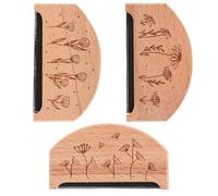 BATHVEVE Afeitadora de Pelusas de Ropa de Madera 3piezas Diseño Cómodo para Limpiar Ropa, Suéteres y Eliminar Bolas de Pelusa Eficazmente