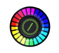 BATHVEVE Ambientador para Coche Clip de Ventilación, Luz Ambiental LED Rgb Multicolor, Control por Voz y Música, Difusor de Aroma y Accesorio para Interior Automotriz