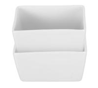 BATHVEVE Azucarero de Porcelana Rectangular Blanco Multifuncional y Fácil de Limpiar, Soporte para Paquetes de Azúcar Adecuado para Cocina y Mesas de Café, Pack de 2 Piezas