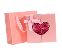 BATHVEVE Caja de Flores de Jabón Rosa Aromáticas para San Valentín y Cumpleaños para y Ocasiones Especiales