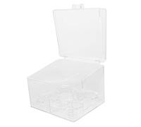 BATHVEVE Caja De Huevos De Belleza Transparente De Plástico Estuche De Almacenamiento De Compartimentos Organizador De Escritorio Para Discos De Algodón y Maquillaje