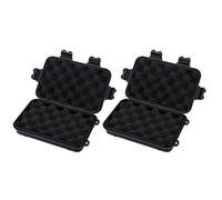 BATHVEVE Caja de Supervivencia Compacta de Plástico Negro Resistente a Golpes para Uso al Aire Libre, Paquete de 2 Piezas Adecuado para Exploradores y Aventureros Color Color