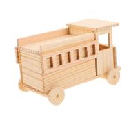 BATHVEVE Camión De Bomberos De Madera para Niño Niña Puzzle Educativo para Desarrollar Creatividad y Paciencia Juguete De Ensamblaje De Modelo De Madera para Colección y Decoración