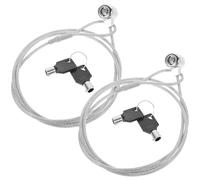 BATHVEVE Candado de Seguridad para Portátil 2 Juegos Cable de Acero de 12 M Bloqueo para Computadora Resistente a Cortes Kit de Cerradura Llave Accesorio para Protección en Exteriores