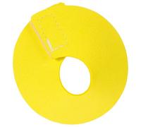 BATHVEVE Collar Antimordeduras para Pájaros Tipo Cono para Loros, Protector de Heridas en Microfibra de Cuero Amarillo, Cómodo para Comer, Volar y Jugar