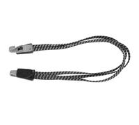 BATHVEVE Cuerda Elástica Negra de Poliéster y Látex Resistente con Ganchos para Asegurar Carga y Objetos para Fijación de Equipaje en Bicicleta