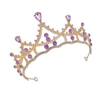 BATHVEVE de cristal de imitación decoración elegante boda para novia decoracion para bodas Ropa de cabeza nupcial diadema nupcial acrílico Golden