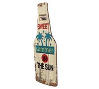 BATHVEVE Decoración de letreros de Madera Hawaianos Frío Botellas de Cerveza decoración Vintage decoración Hawaiana decoración de Botella de Oso de Pared Adorno de Botella de Cerveza Blanco