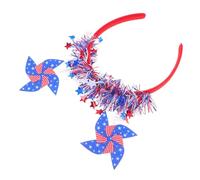 BATHVEVE Diadema De Molino De Viento Temática Para Decoración Patriótica Día Independencia Accesorio Creativo Pelo Recuerdos De Fiesta