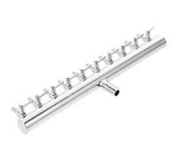 BATHVEVE Distribuidor de Aire para Acuario de Acero Inoxidable Control de Flujo y Palanca, Divisor Ajustable de 10 Vías para Bomba de Aire, Color Plata