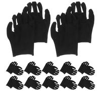 BATHVEVE Guantes de Mano de Algodón Grueso 12 Pares Reutilizables y Resistentes para Adultos en Labores de Jardinería y Trabajos Manuales Seguros