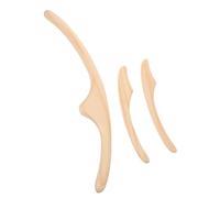 BATHVEVE Herramienta de Masaje de Madera Principios de Medicina Tradicional China 3piezas y Ergonomía Moderna para Esculpir Rostro y Cuerpo para Relajación en Casa y Viajes
