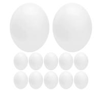 BATHVEVE Huevos de Pájaro Falsos Realistas de Plástico 12 Piezas para Incubación y Entrenamiento Compatibles Loros, Pinzones y Agapornis en Jaulas