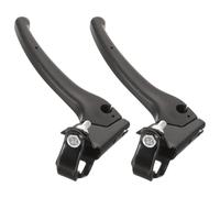 BATHVEVE Juego de 2 Manijas de Freno para Silla de Ruedas Negro, Accesorio Fácil de Instalar Palancas de Plástico y Metal para Usuarios Manos Débiles