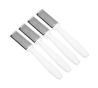 BATHVEVE Juego de 4 Limas de Acero Inoxidable para Pies Raspador y Exfoliante para Eliminar Callos y Tejido Muerto, Herramientas para Pedicura en Casa