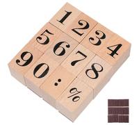 BATHVEVE Juego de Sellos de Madera Números y Goma para Decorar Tarjetas y Álbumes, Adecuado para Scrapbook y Sobres, Diseño Atractivo y Acabado Fino