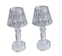 BATHVEVE Lámpara De Escritorio Led Transparente, 2 Piezas, Luz Ambiental Interior, Lámpara De Noche Decorativa Para Mesita De Noche y Sala De Estar, Luz Nocturna Desmontable